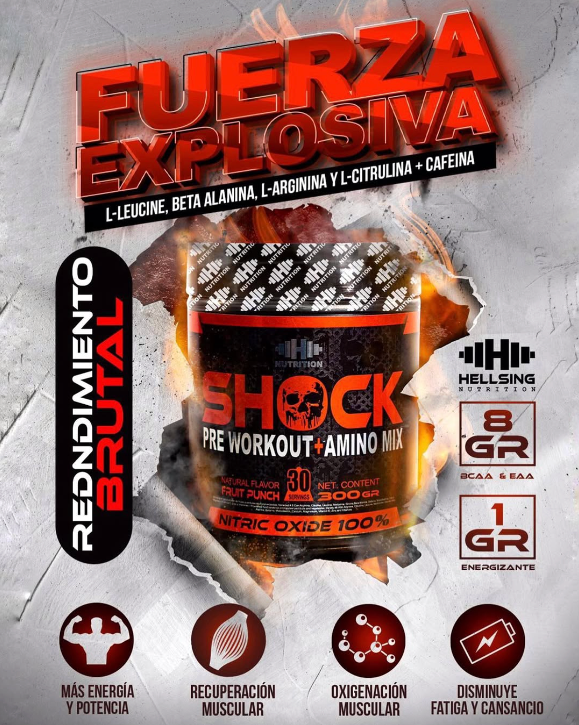 Shock Pre Workout + Amino Mix (30 Services)